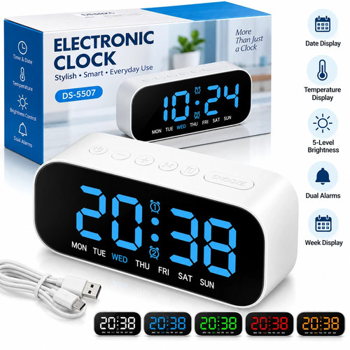 Led electric digital alarm - led,