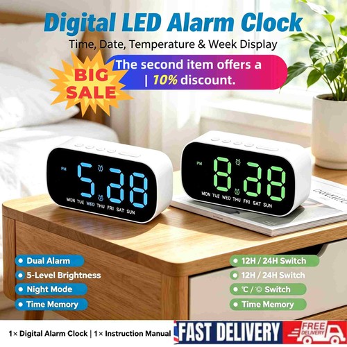 Led electric digital alarm - led,