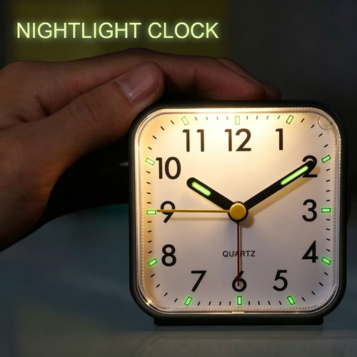 Silent quartz alarm clock - quartz,