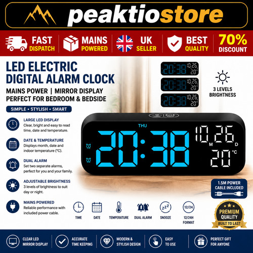 Led electric digital alarm - electric,