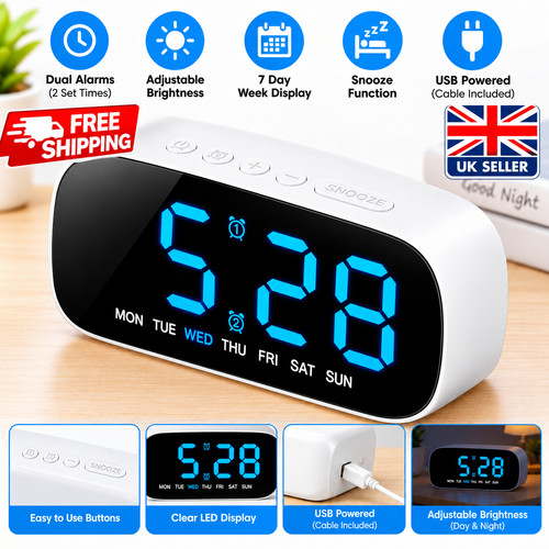Led electric digital alarm - led,