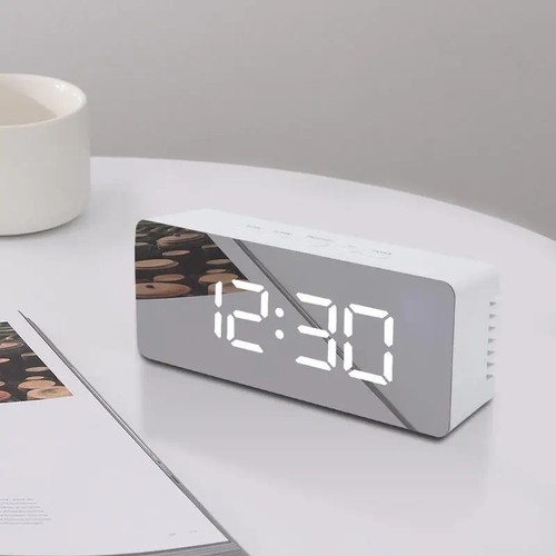 Digital led alarm clock with - led,