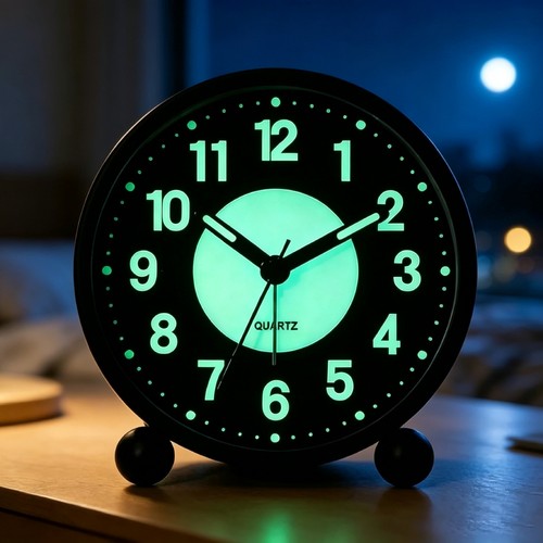 Alarm clock bedside ticking - bedside, no