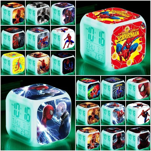 Spider man alarm clock led - man,