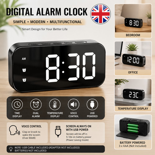 Led electric digital alarm - led,