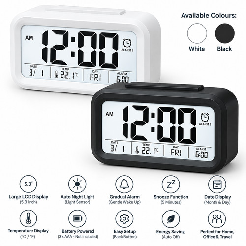 Digital led bedside snooze - led,