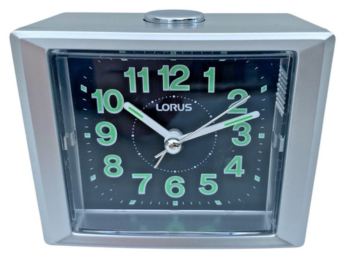Lorus silver tone bedside - silver,